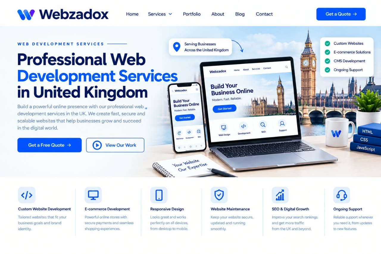 Best web development agency in UK - Webzelia serving London, Manchester and Birmingham